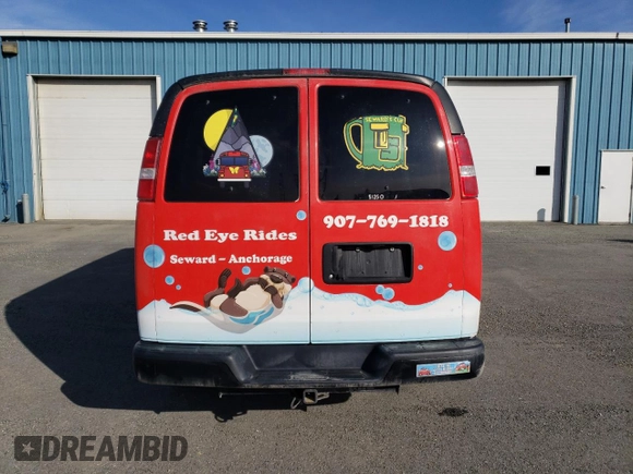 2023 Chevrolet Express Passenger LS z VIN 1GAZGNFP9P1138816, wystawiony jako Copart lot #49766225 z przebiegiem 105 216 mil mil oraz Szkoda całkowita • Salvage title. Historia ofert i sprzedaży dostępna na DreamBid. Obrazek 6.