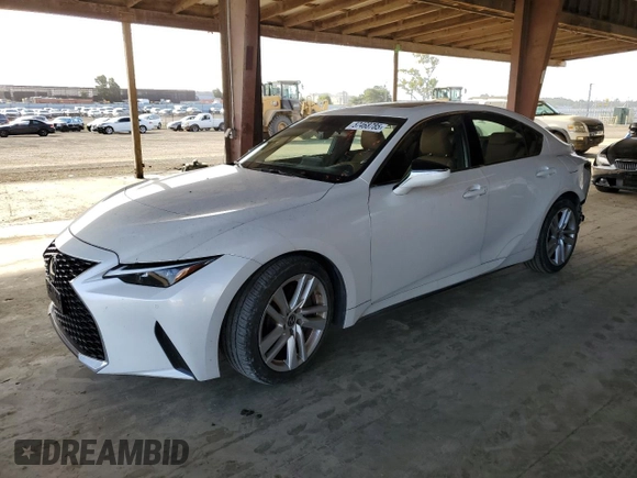 2021 Lexus IS 300 with VIN JTHCA1D25M5111064, listed as a Copart auction lot 57468785 with 18,281 mi miles and Salvage title. Bid and sale history available at DreamBid. Image 1.