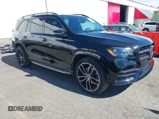 2021 Mercedes-Benz GLS 580 with VIN 4JGFF8GE0MA388402, listed as a IAAI auction lot 41877633 with 48,798 mi miles and . Bid and sale history available at DreamBid. Image 1.