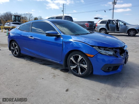 2016 Honda Civic Coupe Touring with VIN 2HGFC3B94GH362130, listed as a Copart auction lot 47612125 with 121,995 mi miles and Salvage Title. Bid and sale history available at carsss.com. Image 4.