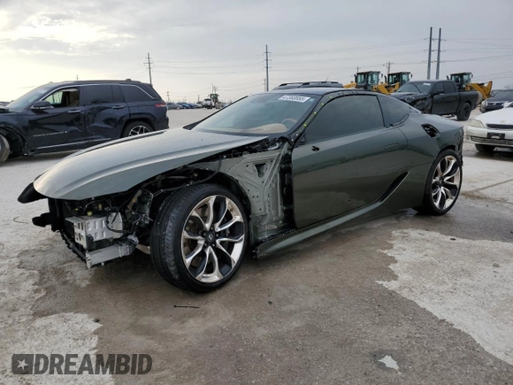 2021 Lexus LC with VIN JTHAP5AY5MA101289, listed as a Copart auction lot 47383855 with 23,260 mi miles and Salvage Title. Bid and sale history available at carsss.com. Image 1.