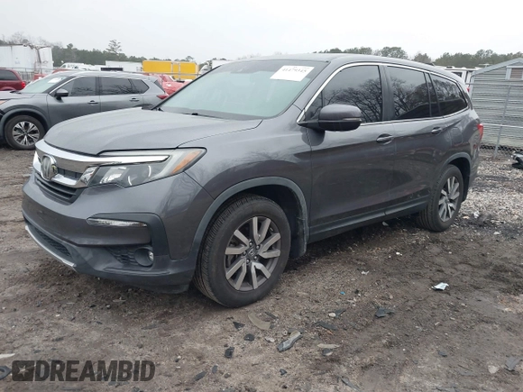 2019 Honda Pilot EX-L z VIN 5FNYF5H54KB012767, wystawiony jako IAAI lot #41479345 z przebiegiem 86 010 mil mil oraz . Historia ofert i sprzedaży dostępna na DreamBid. Obrazek 2.