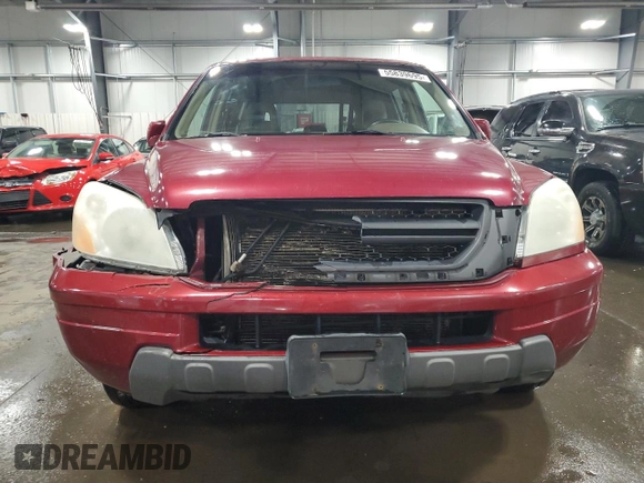 2005 Honda Pilot EX-L with VIN 5FNYF185X5B047522, listed as a Copart auction lot 55839695 with 237,707 mi miles and Salvage title. Bid and sale history available at DreamBid. Image 5.