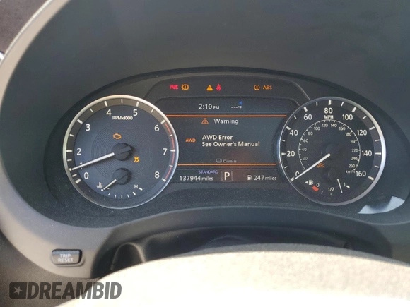 2019 Infiniti QX50 Essential with VIN 3PCAJ5M34KF103929, listed as a Copart auction lot 53356375 with 137,944 mi miles and Salvage title. Bid and sale history available at DreamBid. Image 9.