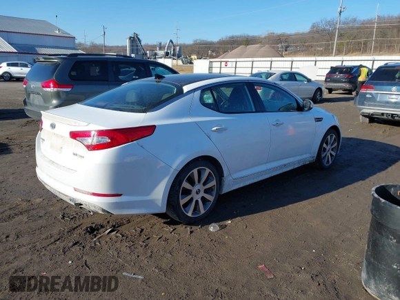 2012 Kia Optima SX with VIN 5XXGR4A67CG013295, listed as a IAAI auction lot 41678031 with 186,253 mi miles and . Bid and sale history available at carsss.com. Image 4.