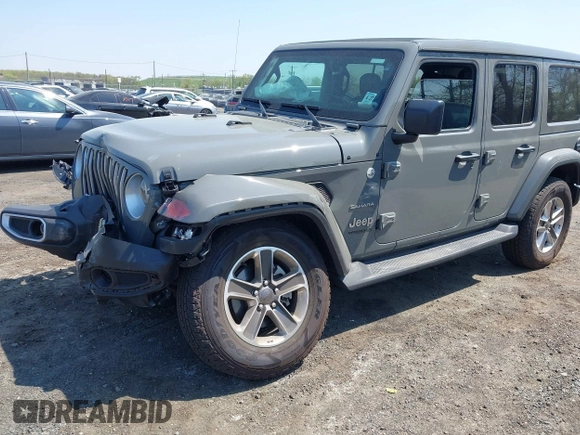 2022 Jeep Wrangler Unlimited Sahara with VIN 1C4HJXEM7NW206585, listed as a IAAI auction lot 42102516 with 10,769 mi miles and . Bid and sale history available at DreamBid. Image 2.