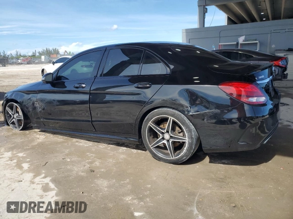 2017 Mercedes-Benz C 300 with VIN 55SWF4JB7HU205892, listed as a Copart auction lot 59607825 with 104,146 mi miles and Salvage title. Bid and sale history available at DreamBid. Image 2.