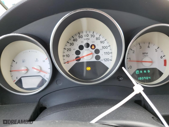2008 Dodge Caliber SXT with VIN 1B3HB48B08D678277, listed as a Copart auction lot 47858875 with 180,984 mi miles and Salvage Title. Bid and sale history available at carsss.com. Image 9.