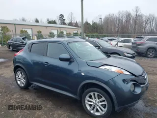 2013 Nissan Juke S with VIN JN8AF5MV7DT209881, listed as a IAAI auction lot 41728623 with 185,296 mi miles. Bid and sale history available at carsss.com. Image 1.