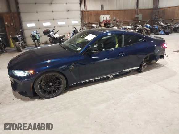 2024 BMW M4 Competition xDrive with VIN WBS43AZ04RCP64729, listed as a IAAI auction lot 41178319 with 15,806 mi miles and . Bid and sale history available at DreamBid. Image 2.