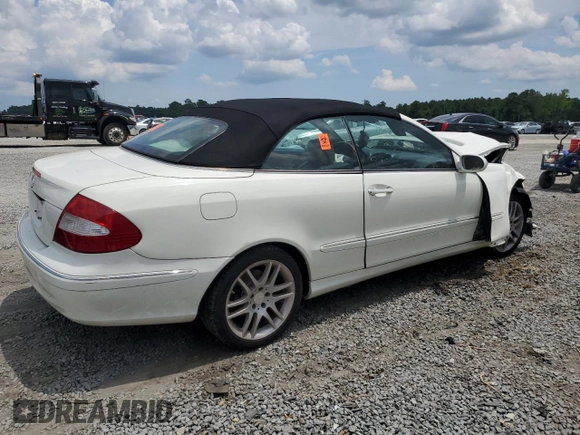 2008 Mercedes-Benz CLK 350 with VIN WDBTK56F68F253444, listed as a Copart auction lot 62065344 with 138,842 mi miles and Salvage title. Bid and sale history available at DreamBid. Image 3.
