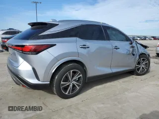 2023 Lexus RX with VIN JTJCHMAAXP2006579, listed as a Copart auction lot 45718945 with 0 mi miles and Salvage Title. Bid and sale history available at carsss.com. Image 3.