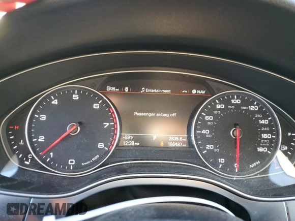 2015 Audi A7 3.0 Premium Plus with VIN WAUWGAFC7FN021773, listed as a Copart auction lot 80571644 with 186,487 mi miles and Salvage Title. Bid and sale history available at carsss.com. Image 9.