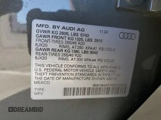 2025 Audi SQ5 Premium Plus with VIN WA1B4AFY6S2036938, listed as a Copart auction lot 88290625 with 449 mi miles and Salvage Title. Bid and sale history available at DreamBid. Image 14.