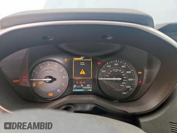 2021 Subaru Crosstrek Premium with VIN JF2GTAEC9MH657824, listed as a Copart auction lot 60676105 with 55,958 mi miles and Salvage title. Bid and sale history available at DreamBid. Image 9.