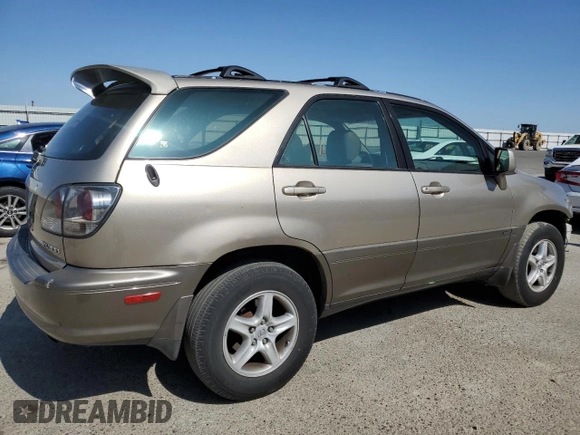 2002 Lexus RX 300 with VIN JTJGF10U220134577, listed as a Copart auction lot 61478865 with 162,872 mi miles and Salvage title. Bid and sale history available at DreamBid. Image 3.