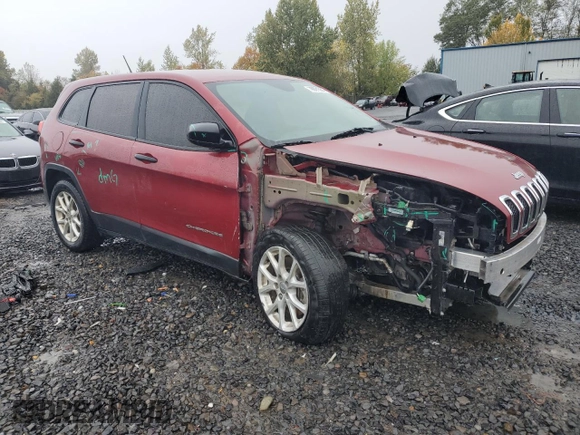 2017 Jeep Cherokee Sport with VIN 1C4PJLAB5HW663408, listed as a Copart auction lot 78621564 with 63,528 mi miles and Salvage title. Bid and sale history available at DreamBid. Image 4.