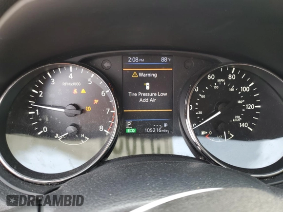 2019 Nissan Rogue SV with VIN KNMAT2MT3KP544403, listed as a Copart auction lot 51637385 with 105,216 mi miles and Non Repairable. Bid and sale history available at carsss.com. Image 9.