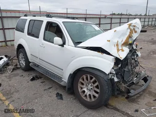 2012 Nissan Pathfinder LE with VIN 5N1AR1NN6CC614408, listed as a IAAI auction lot 41243577 with 1 mi miles. Bid and sale history available at carsss.com. Image 1.