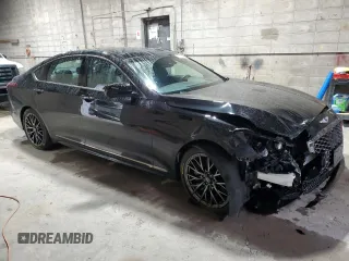 2018 Genesis G80 Sport with VIN KMHGN4JB9JU241553, listed as a Copart auction lot 79503424 with 52,927 mi miles and Salvage Title. Bid and sale history available at DreamBid. Image 4.