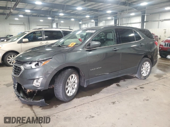 2018 Chevrolet Equinox LT with VIN 3GNAXJEV9JS644043, listed as a Copart auction lot 47387545 with 90,648 mi miles and Salvage Title. Bid and sale history available at DreamBid. Image 1.