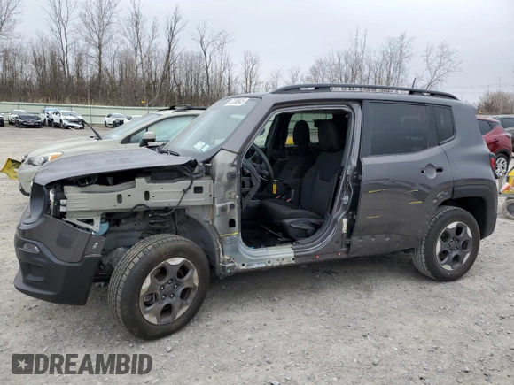 2018 Jeep Renegade Sport with VIN ZACCJBAB2JPJ01832, listed as a Copart auction lot 52208845 with 44,789 mi miles and Salvage Title. Bid and sale history available at DreamBid. Image 1.