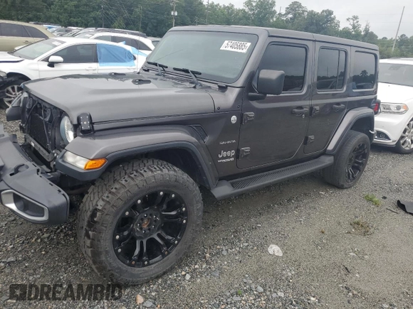 2018 Jeep Wrangler Unlimited Sahara z VIN 1C4HJXENXJW325069, wystawiony jako Copart lot #57405885 z przebiegiem 74 052 mil mil oraz Czysty tytuł • Clean title. Historia ofert i sprzedaży dostępna na DreamBid. Obrazek 1.