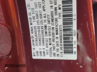 2011 Honda CR-V SE z VIN JHLRE4H46BC024315, wystawiony jako Copart lot #55491055 z przebiegiem 145 577 mil mil oraz Szkoda całkowita • Salvage title. Historia ofert i sprzedaży dostępna na DreamBid. Obrazek 13.