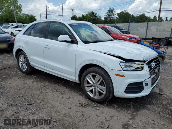 2017 Audi Q3 Premium with VIN WA1ECCFS3HR011650, listed as a Copart auction lot 59007505 with 67,728 mi miles and Salvage title. Bid and sale history available at DreamBid. Image 4.