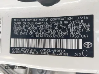 2016 Toyota Prius Two z VIN JTDKBRFU3G3024092, wystawiony jako IAAI lot #42338381 z przebiegiem 87 216 mil mil oraz . Historia ofert i sprzedaży dostępna na DreamBid. Obrazek 9.