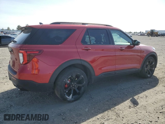 2022 Ford Explorer ST with VIN 1FM5K8GC3NGB02451, listed as a Copart auction lot 54717345 with 48,599 mi miles and Salvage Title. Bid and sale history available at carsss.com. Image 3.