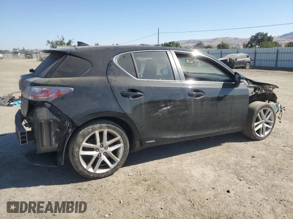 2015 Lexus CT 200h with VIN JTHKD5BH5F2237706, listed as a Copart auction lot 62912985 with 187,828 mi miles and Salvage title. Bid and sale history available at DreamBid. Image 3.