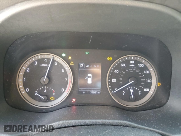 2017 Hyundai Tucson SE with VIN KM8J33A42HU544398, listed as a Copart auction lot 47004675 with 74,561 mi miles and Salvage Title. Bid and sale history available at DreamBid. Image 9.