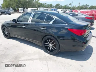 2015 Infiniti Q50 Premium with VIN JN1BV7AR8FM391645, listed as a IAAI auction lot 42158770 with 54,490 mi miles. Bid and sale history available at carsss.com. Image 3.