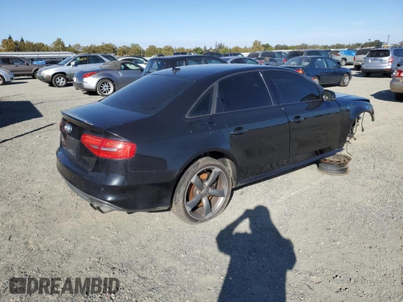 2014 Audi S4 Premium Plus with VIN WAUBGAFL7EA058438, listed as a Copart auction lot 77026174 with 140,847 mi miles and Salvage Title. Bid and sale history available at carsss.com. Image 3.