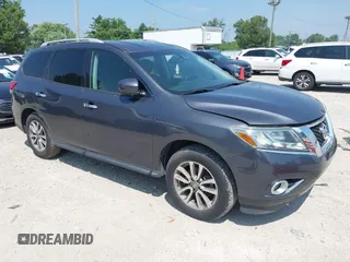 2014 Nissan Pathfinder S z VIN 5N1AR2MM7EC600129, wystawiony jako IAAI lot #42804596 z przebiegiem 102 152 mil mil oraz . Historia ofert i sprzedaży dostępna na DreamBid. Obrazek 1.