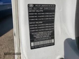2011 Land Rover LR4 HSE with VIN SALAG2D44BA586720, listed as a Copart auction lot 59786795 with Not provided miles and Salvage title. Bid and sale history available at DreamBid. Image 12.