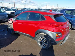 2021 Hyundai Kona Ultimate with VIN KM8K5CA57MU662724, listed as a IAAI auction lot 41919686 with 61,426 mi miles and . Bid and sale history available at carsss.com. Image 3.