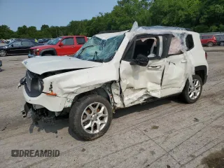 2015 Jeep Renegade Latitude z VIN ZACCJBBT0FPB76738, wystawiony jako Copart lot #59247045 z przebiegiem 97 311 mil mil oraz Szkoda całkowita • Salvage title. Historia ofert i sprzedaży dostępna na DreamBid. Obrazek 1.