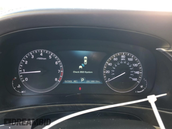 2015 Hyundai Equus Signature with VIN KMHGH4JH2FU098738, listed as a Copart auction lot 47439335 with 109,113 mi miles and Clean title. Bid and sale history available at DreamBid. Image 9.