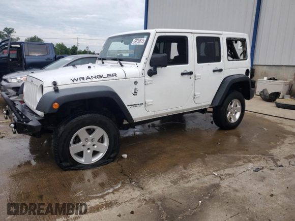 2013 Jeep Wrangler Unlimited Sport z VIN 1C4BJWDG0DL574795, wystawiony jako Copart lot #59230515 z przebiegiem 132 808 mil mil oraz Szkoda całkowita • Salvage title. Historia ofert i sprzedaży dostępna na DreamBid. Obrazek 1.