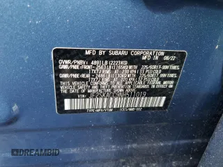 2022 Subaru Forester with VIN JF2SKACC9NH511019, listed as a Copart auction lot 43427085 with 23,186 mi miles and Salvage title. Bid and sale history available at DreamBid. Image 12.