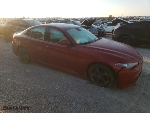 2017 Alfa Romeo Giulia Ti with VIN ZARFAEENXH7561419, listed as a Copart auction lot 74102554 with 0 mi miles and Salvage Title. Bid and sale history available at carsss.com. Image 4.