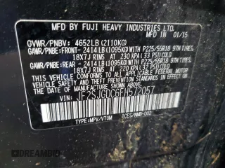 2015 Subaru Forester 2.0XT Premium with VIN JF2SJGDC6FH572057, listed as a Copart auction lot 55014875 with 0 mi miles and Non Repairable. Bid and sale history available at carsss.com. Image 13.