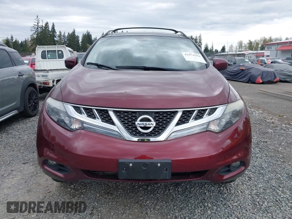 2012 Nissan Murano SV with VIN JN8AZ1MW9CW233153, listed as a IAAI auction lot 41974294 with 91,157 mi miles and . Bid and sale history available at carsss.com. Image 13.