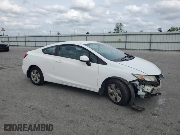 2013 Honda Civic Cpe LX with VIN 2HGFG3B52DH532837, listed as a Copart auction lot 51745315 with 153,203 mi miles and Salvage Title. Bid and sale history available at carsss.com. Image 4.