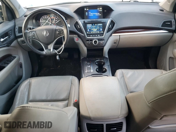 2016 Acura MDX with VIN 5FRYD3H27GB012087, listed as a Copart auction lot 81329714 with 130,576 mi miles and Salvage Title. Bid and sale history available at carsss.com. Image 8.