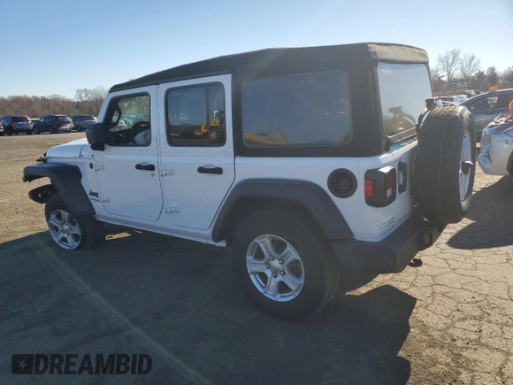 2022 Jeep Wrangler Unlimited Willys with VIN 1C4HJXDG6NW225690, listed as a Copart auction lot 80529704 with 49,310 mi miles and Salvage Title. Bid and sale history available at DreamBid. Image 2.
