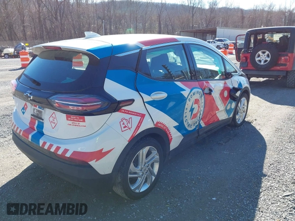 2023 Chevrolet Bolt EV 1LT with VIN 1G1FW6S04P4102972, listed as a IAAI auction lot 41600780 with 50,710 mi miles and . Bid and sale history available at DreamBid. Image 4.