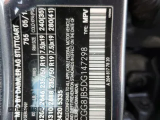 2013 Mercedes-Benz GLK 350 with VIN WDCGG8JB5DG147298, listed as a Copart auction lot 75923374 with 92,446 mi miles and Salvage Title. Bid and sale history available at DreamBid. Image 13.